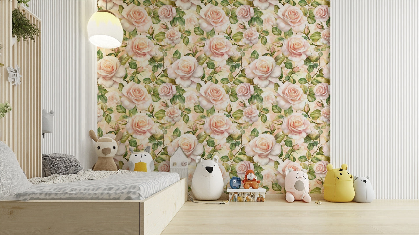 Timeless Splendor of Roses Wallpaper with vibrant rose designs.


