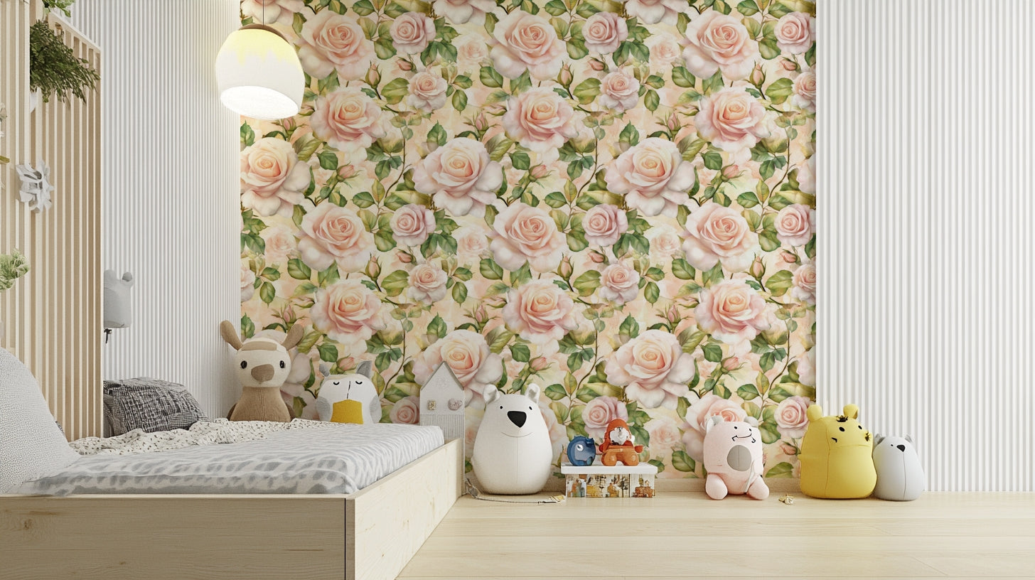 Timeless Splendor of Roses Wallpaper with vibrant rose designs.

