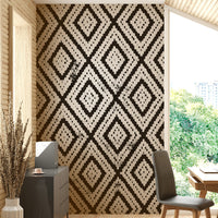 Contemporary room styled with mosaic wall mural

