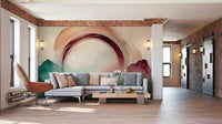 Teal Dream Portal wall mural transforming your space into a serene retreat.


