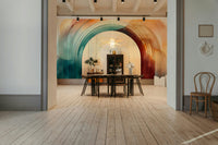 Elegant Teal Dream Arches 2 mural for peaceful room decor.


