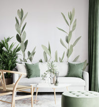 Green plant-inspired Botanical III wall mural for walls.

