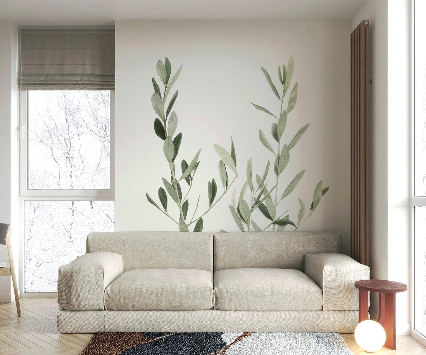 Fresh leafy design in Botanical III wall mural.

