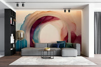 Mayoral Sleep Portal mural creating a tranquil, dreamlike room.

