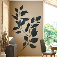 Minimalist botanical silhouette wallpaper mural for modern interiors.

