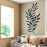 Botanical Silhouette II Wall Mural with dark plant shapes.

