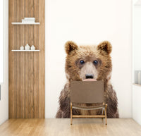 Whimsical Bubble Gum Bear mural wallpaper for kids’ interiors.

