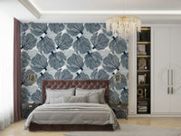 Coastal decor wallpaper featuring fan coral motif

