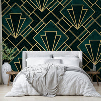 Bold and sophisticated Art Deco mosaic wall mural for rooms.

