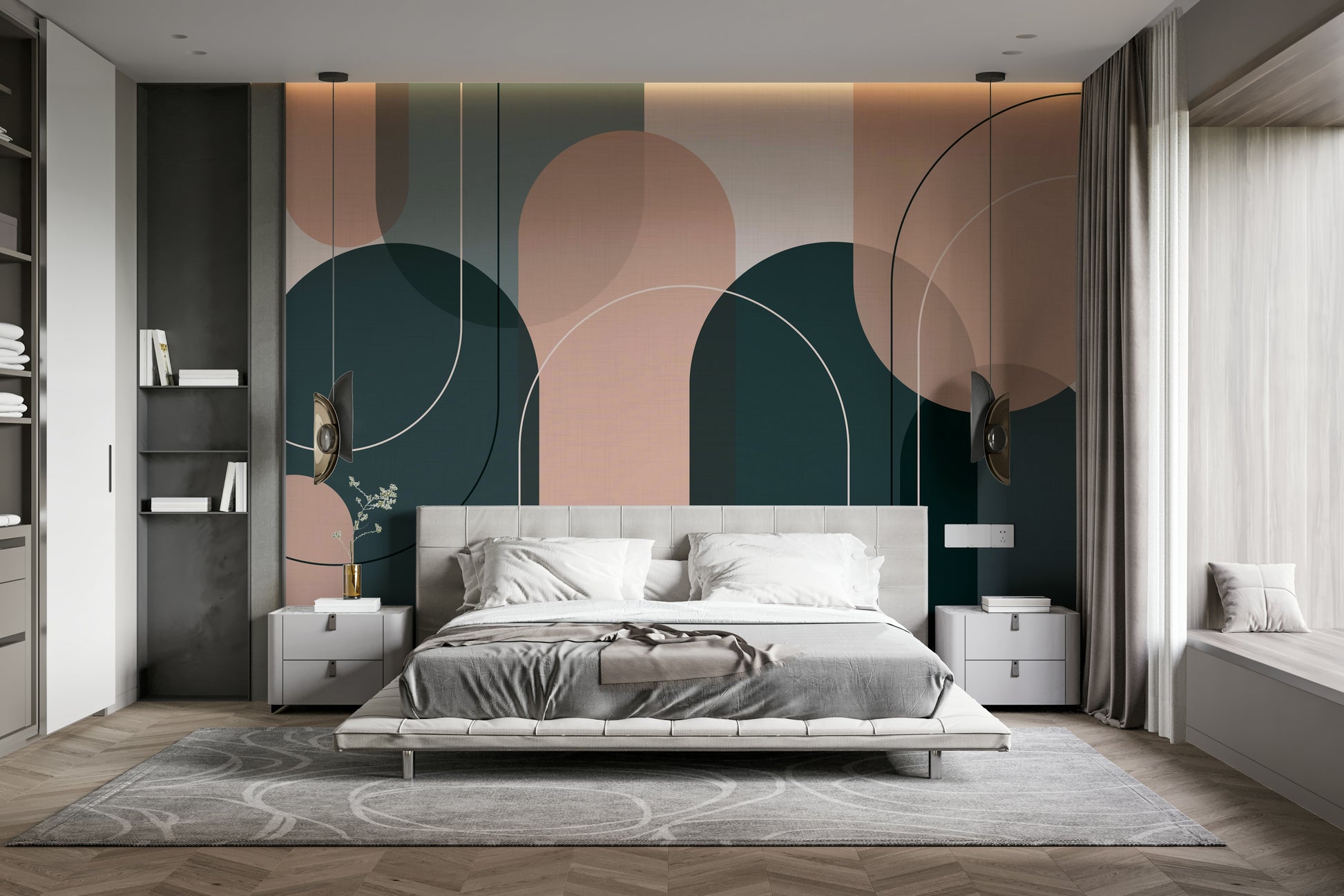 Elegant, calming wall mural

