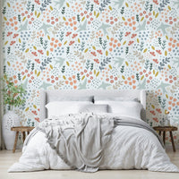 Bellbird Springtime Floral Wallpaper to bring nature indoors.

