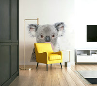 Bubble gum koala mural for creating a cheerful and playful space.

