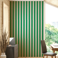 Stylish jade green striped wallpaper for minimalist decor


