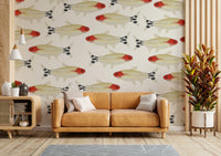 Bold Asperum wall mural with intricate patterns and depth

