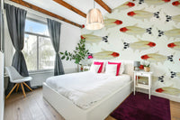 Textured Asperum wall mural with earthy tones and patterns

