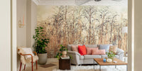 Soft reed design wall mural adding a serene touch to interiors.

