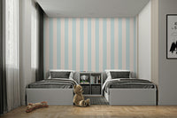 Pastel blue and beige stripe wallpaper for walls

