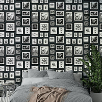Anthracite wallpaper featuring mythical beasts

