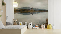Tranquil Kilchurn Castle wall mural with lake and mountains

