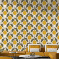 Refresh your space with lemon grove faux tile wallpaper

