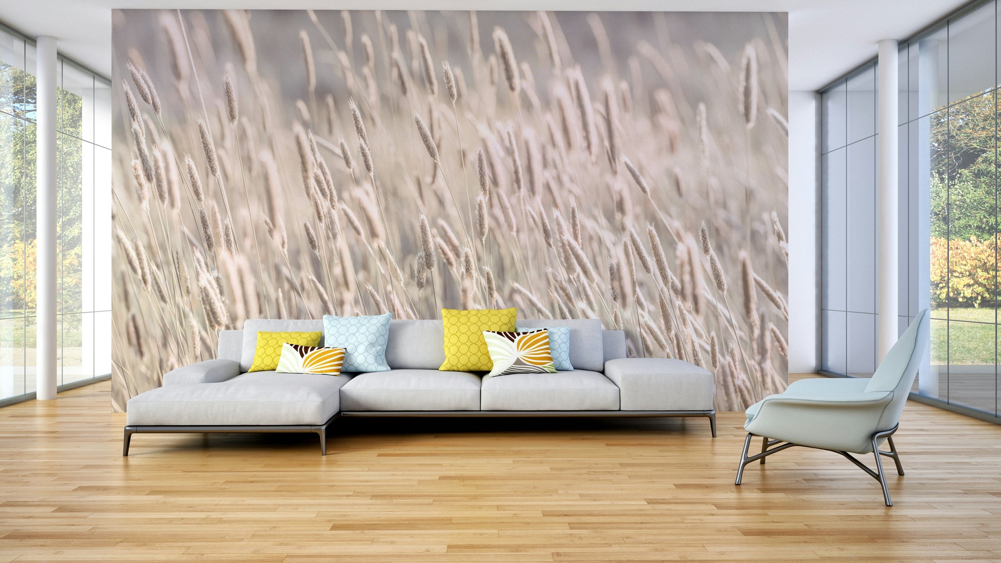 Nature-inspired wall mural

