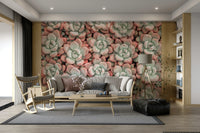 Botanical succulent wallpaper for walls

