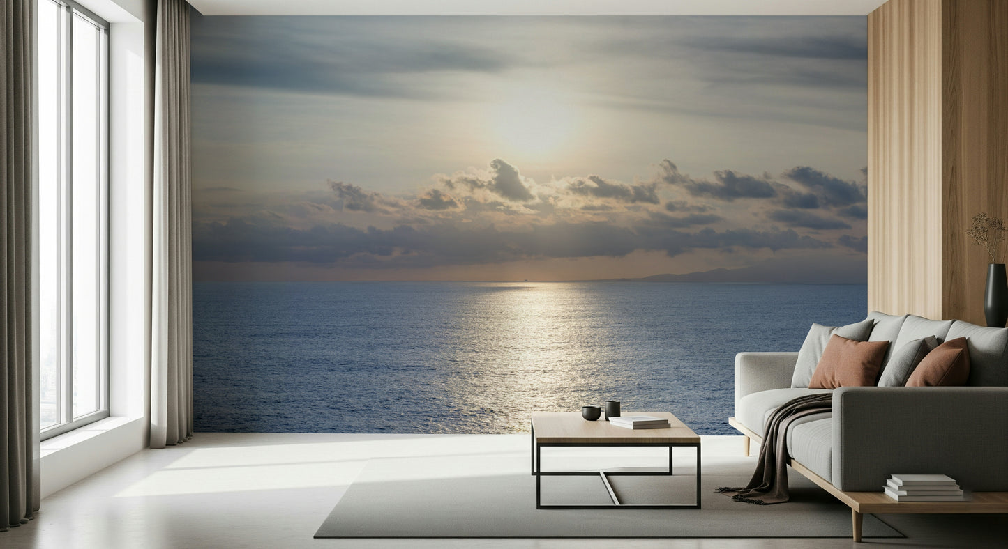 Ocean's Golden Embrace Wall Mural