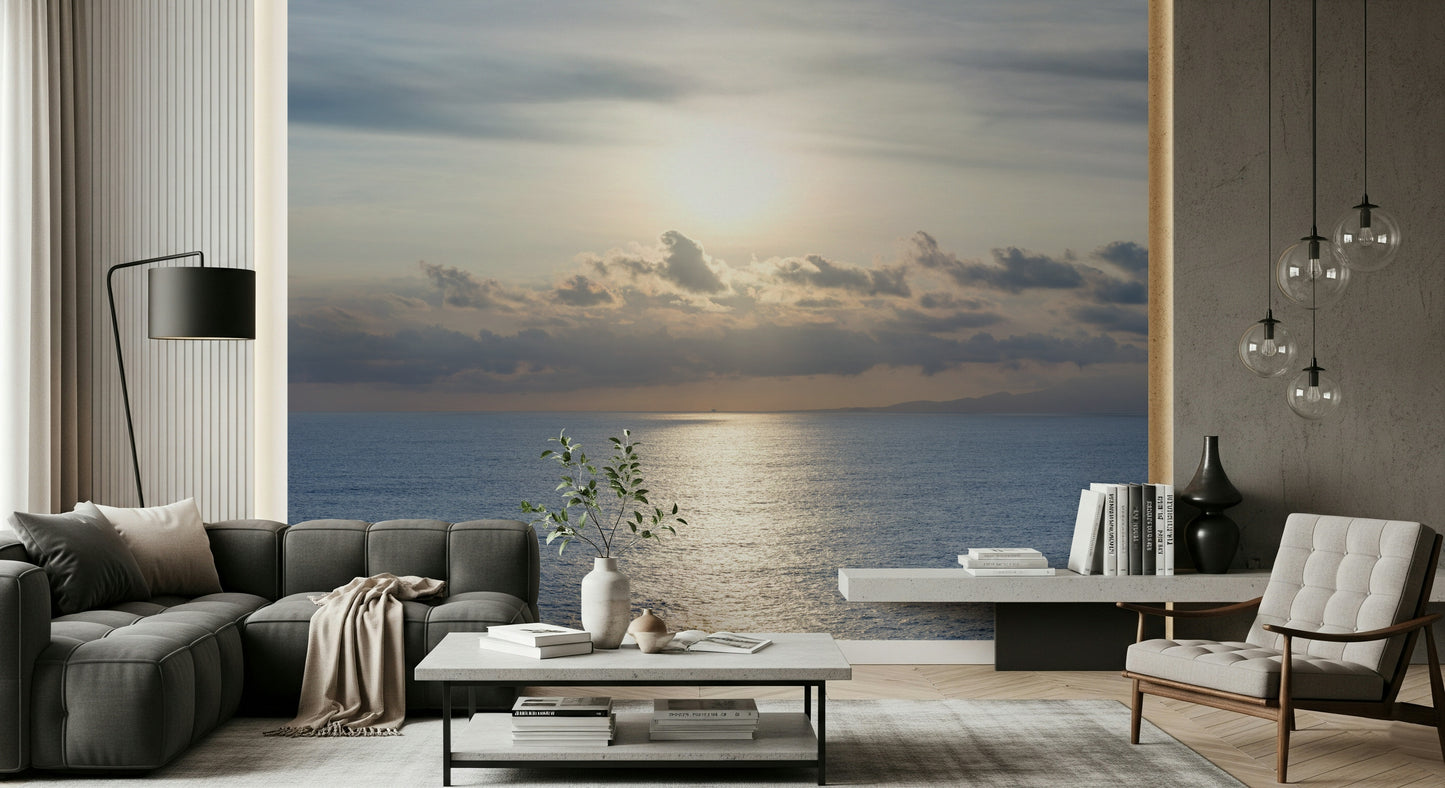 Ocean's Golden Embrace Wall Mural