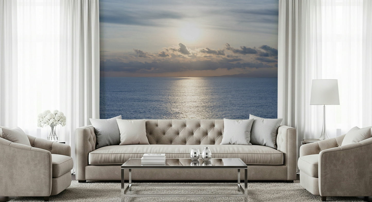 Ocean's Golden Embrace Wall Mural