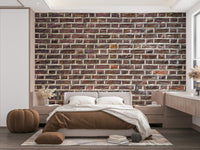 Exposed brick look wallpaper for kitchens, offices, or studios.

