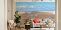 Sandy Shores of Southport Wall Mural with beach and blue sky.

