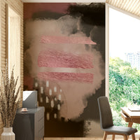 Pink Meditation Wall Mural with soft flowing blush tones.

