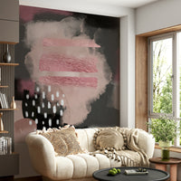 Peaceful pink-toned mural ideal for meditation or quiet rooms.

