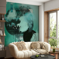 Neutral-toned mural ideal for modern and minimalist rooms.

