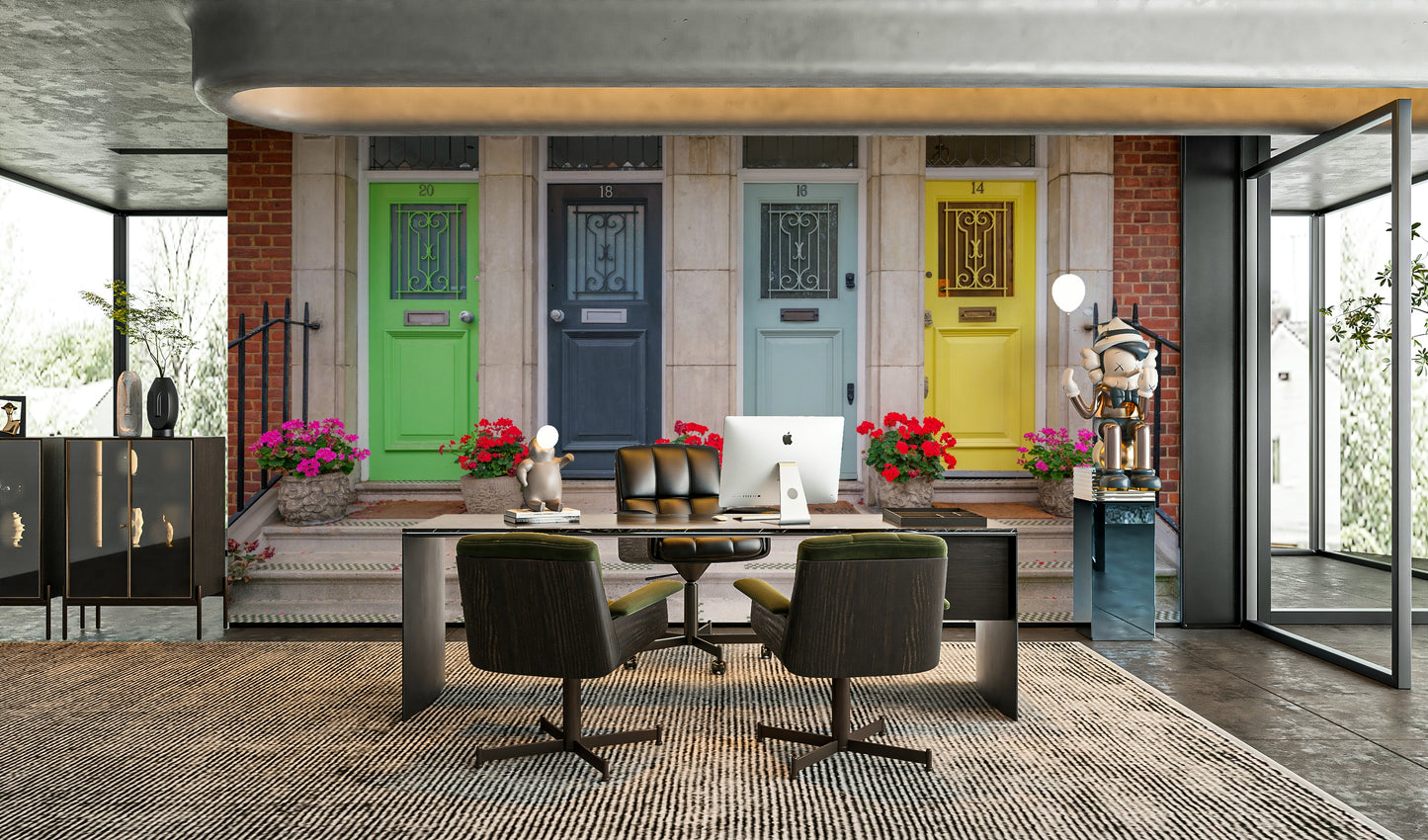 Radiant doorscape wall mural

