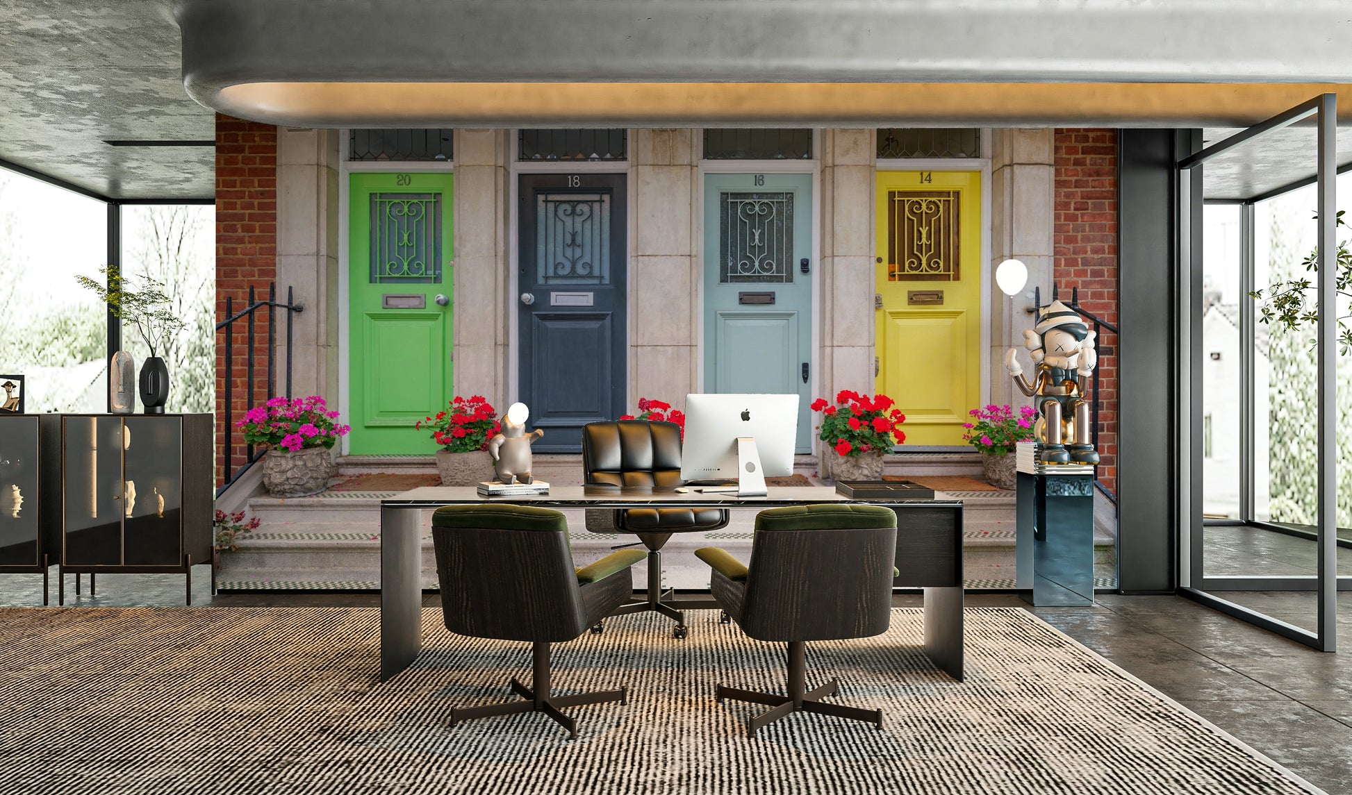 Radiant doorscape wall mural

