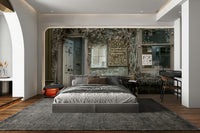 Shabby chic street mural wallpaper

