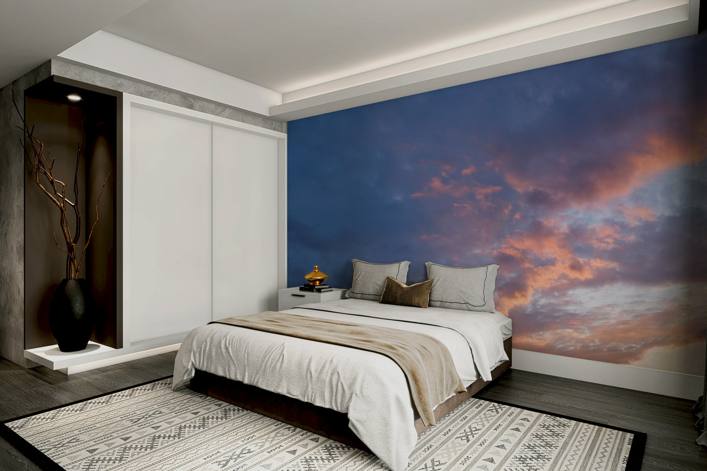 Warm-toned sky wall mural

