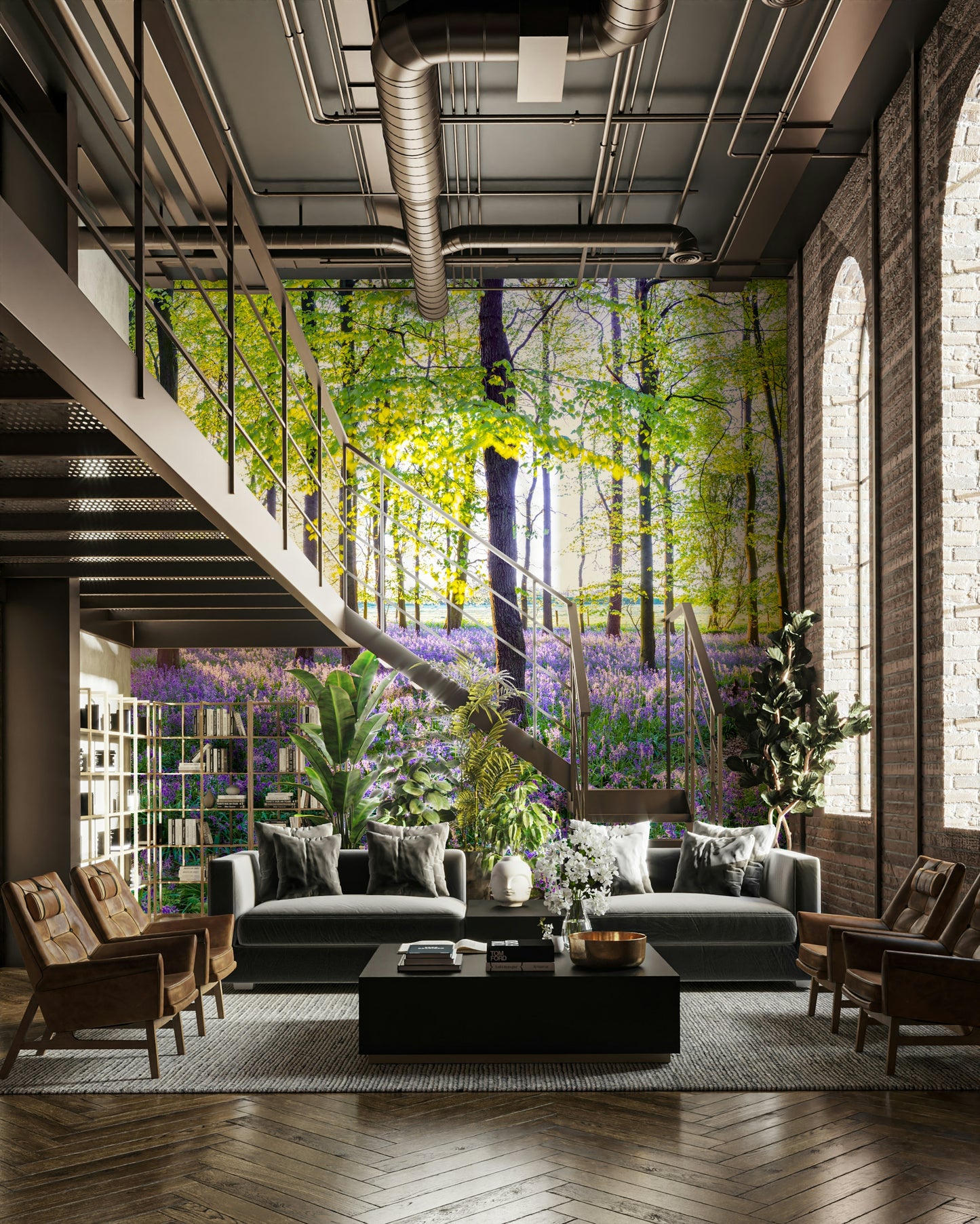 Peaceful nature wall mural

