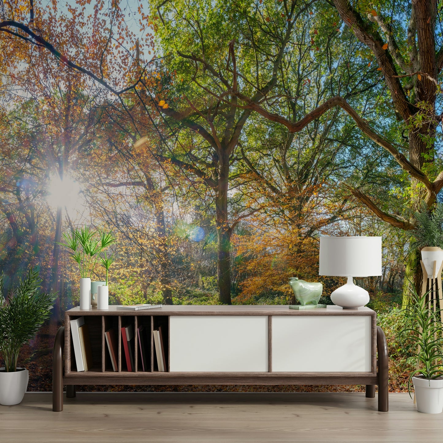 Autumn leaves mural wallpaper

