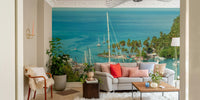 Seaside wall mural design

