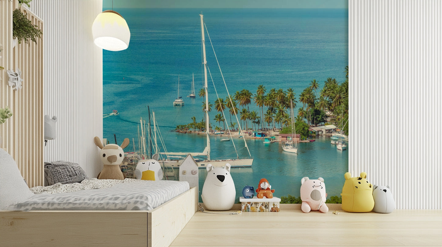 Tropical retreat wall mural

