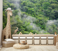 Forest canopy mural wallpaper

