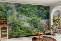 Tropical trees wall wallpaper

