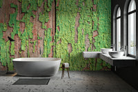 Textured timber wall mural

