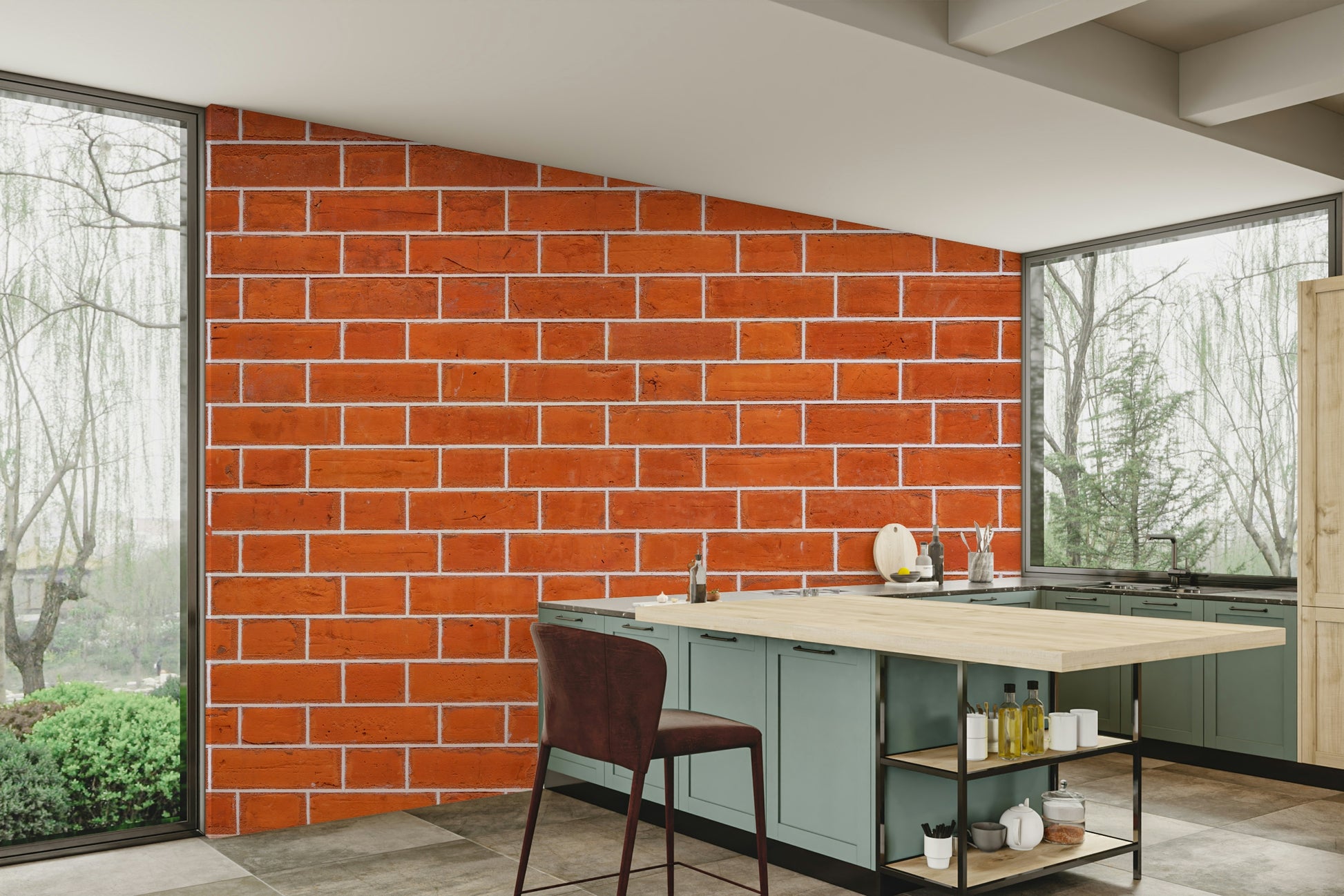 Urban brick wallpaper for walls

