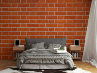 Warm tone brick wall design

