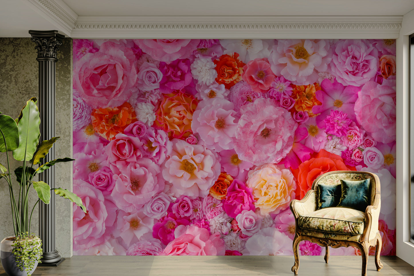 Bright flower wallpaper for walls


