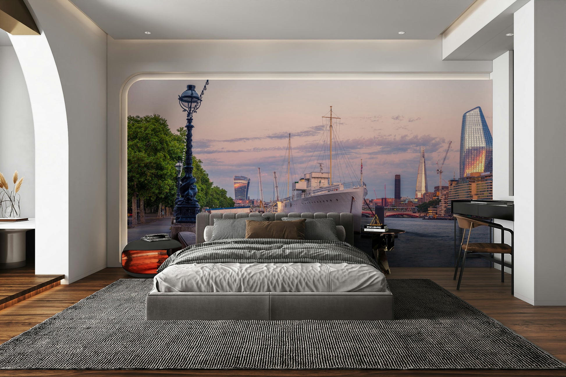 Calm urban wallpaper for walls

