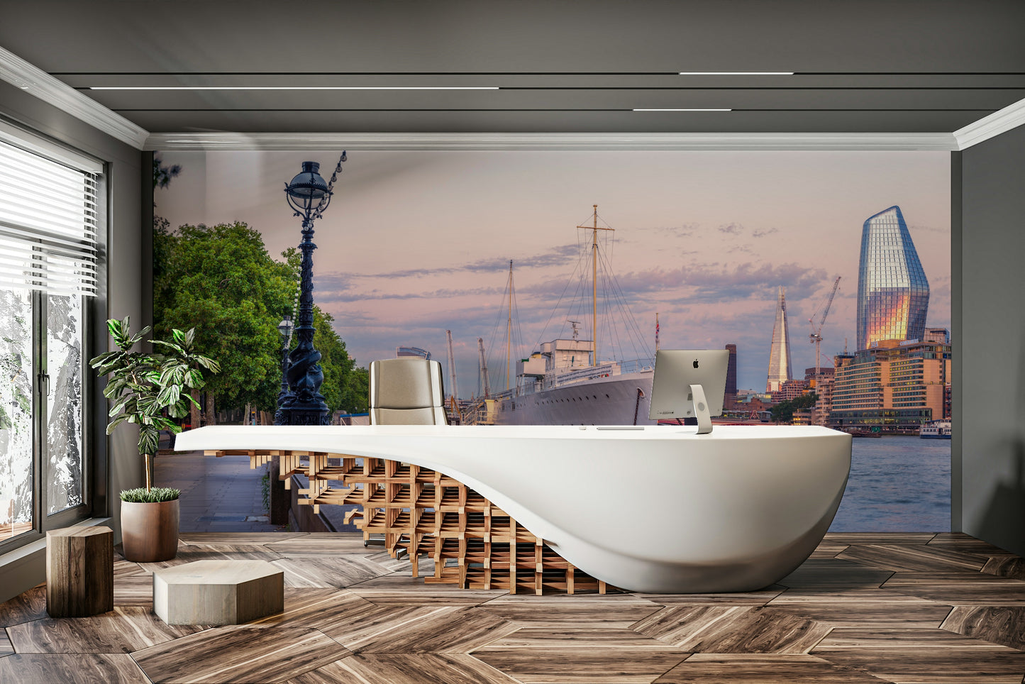 Cityscape mural wallpaper London

